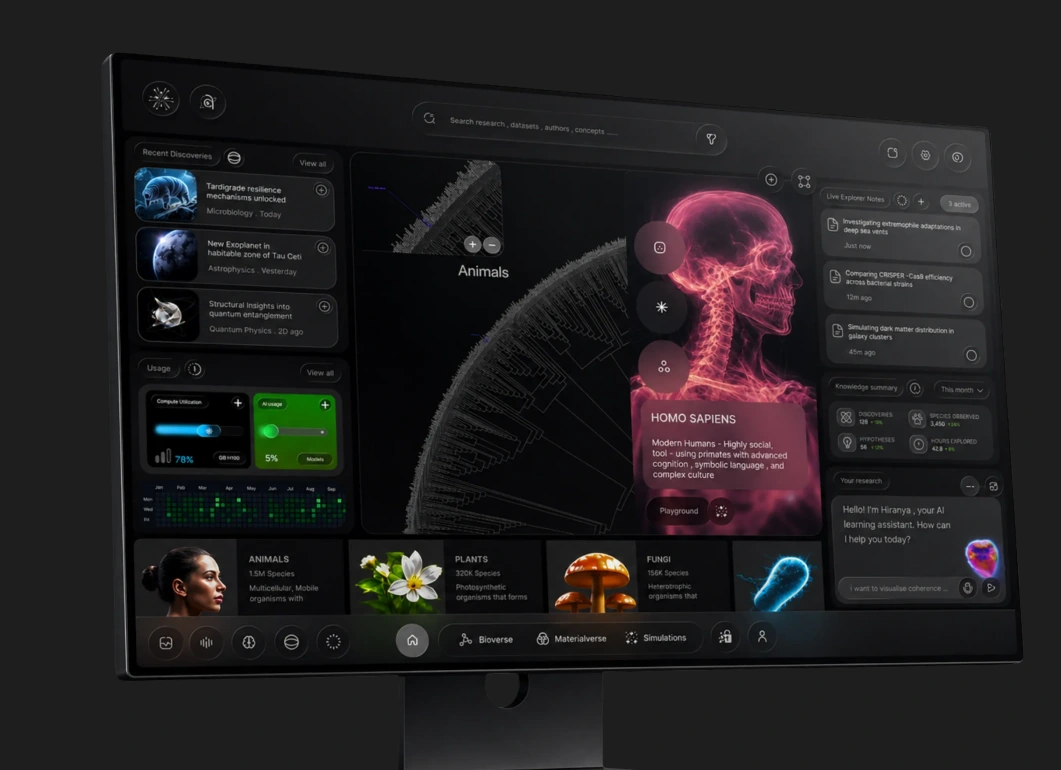 Atman.explorer immersive knowledge interface